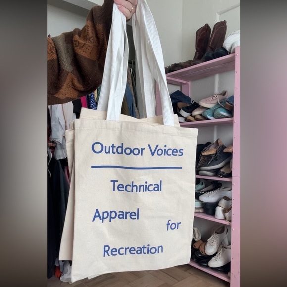 Outdoor Voices Technical Apparel for Recreation Canvas Signature Tote Bag - Picture 6 of 6
